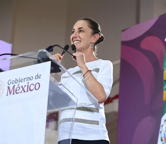 La final del Mundial 2026 reunirá a Claudia Sheinbaum, Donald Trump y Mark Carney en Nueva York Luego de recibir una invitación de parte del presidente Donald Trump, la presidenta de México, confirmó que asistirá a la final. Sheinbaum, no asistió a la inauguración en México. Foto La Hora: EFE
