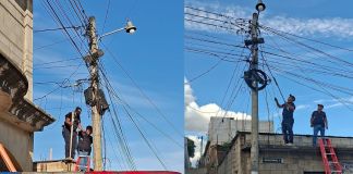 PNC realiza operativo de desinstalación de cámaras de videovigilancia de pandilleros en Chimaltenango Operativo para retirar cámaras de videovigilancia en Chimaltenango. Foto La Hora: PNC