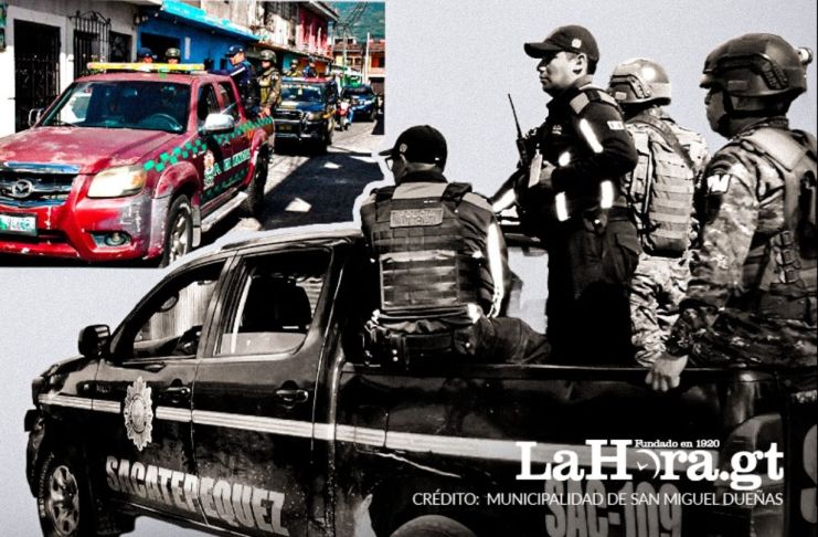 Fuerzas combinadas de seguridad patrullan San Miguel Dueñas tras reciente ataque armado Fuerzas combinadas, agentes de la Policía Municipal y de Tránsito participan en los operativos en el casco urbano del municipio.