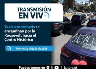 En vivo: Taxis y mototaxis se encaminan por la Roosevelt y Aguilar Batres hacia el Centro Histórico