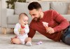 El olor del padre también influye en la sincronía cerebral del bebé, afirma el estudio. Foto: Prostock studio / Shutterstock.