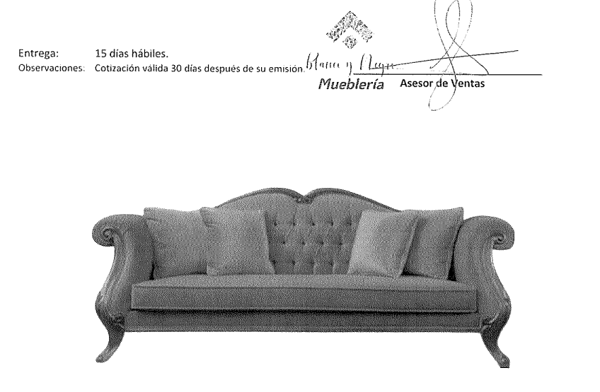 Esta es la imagen de referencia del sillón que se compró para una de las oficinas de diputados independientes.