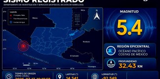 Insivumeh reporta 26 temblores en las últimas 24 horas y un sismo de 5.4 en las costas de México Sismo Guatemala