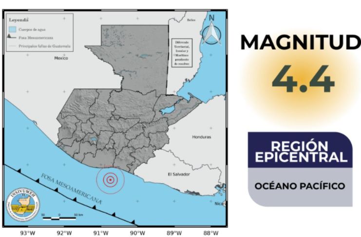 Insivumeh reportó un temblor de 4.4.