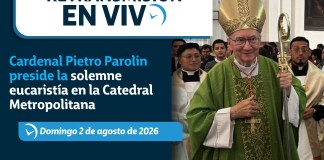 Retransmisión: Cardenal Pietro Parolin preside la solemne eucaristía en la Catedral Metropolitana El cardenal Pietro Parolin preside la eucaristía de este domingo en la Catedral Metropolitana en conjunto al presidente. Foto La Hora: Jesús Ríos