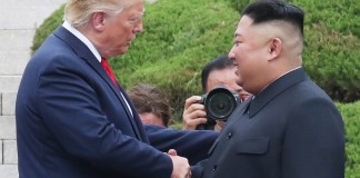 Fotografía del presidente de Estados Unidos, Donald Trump,y el líder de Corea del Norte, Kim Jong-un. Foto La Hora: EFE