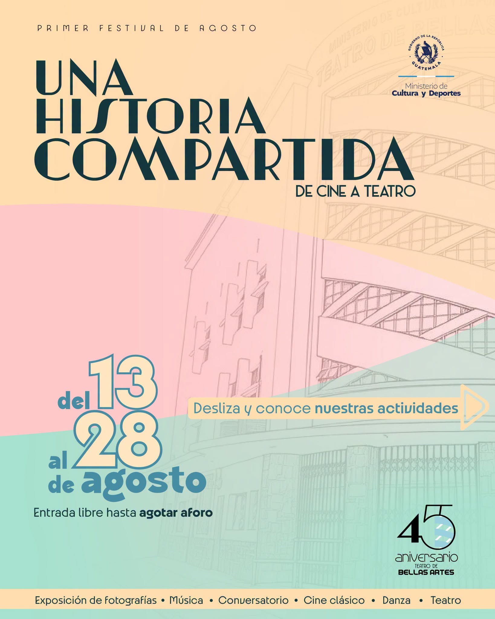 45 aniversario del Teatro de Bellas Artes. Foto La Hora: Ministerio de Cultura y Deportes