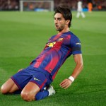 El delantero del FC Barcelona Ferrán Torres celebra un gol la pasada temporada. Foto La Hora: EFE