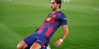 El delantero del FC Barcelona Ferrán Torres celebra un gol la pasada temporada. Foto La Hora: EFE