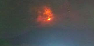 Actividad constante del volcán de Fuego. Foto La Hora: Captura de pantalla/ afarTV