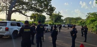 PNC anuncia estrategias de seguridad por atentados armados registrados en comerciales de Escuintla Archivo de puesto de seguridad de la PNC en Escuintla. Foto La Hora: PNC