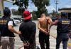 Dos hombres son detenidos cuando exigían Q3 mil de supuesta extorsión en Mixco. Foto La Hora: PNC.