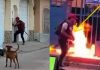 Hombre detenido por ataque contra sede del MP e intento de incendio en venta de gas propano. Foto La Hora: PNC.