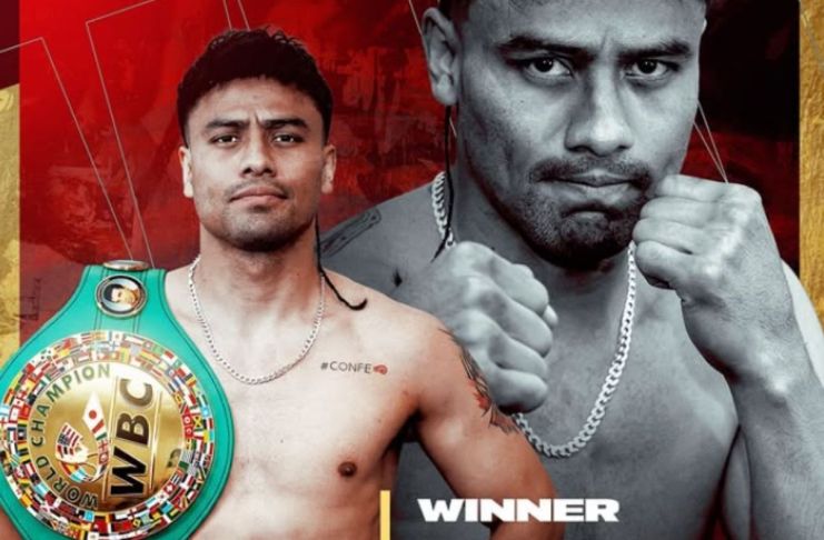 Con una brillante exhibición, Lester Martínez retiene el título al vencer a Luka Plantic. Foto L Hora: ProBoxTV.