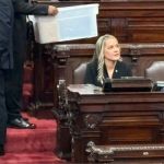 Ivanna Bonilla Oliva como nueva diputada de la Unidad Nacional de la Esperanza (UNE). Foto La Hora: Roberto Cordón.
