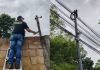 PNC desinstala 19 cámaras clandestinas que eran utilizadas por estructuras criminales en Amatitlán. Foto La Hora: PNC.