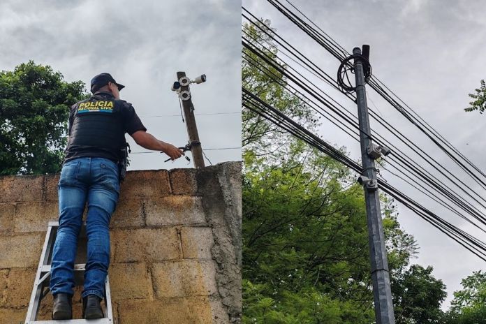 Artes LH (2) PNC desinstala 19 cámaras clandestinas que eran utilizadas por estructuras criminales en Amatitlán. Foto La Hora: PNC.