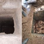 Túnel clandestino en la Granja Modelo de Rehabilitación Pavón, en Fraijanes. Foto La Hora: SP.