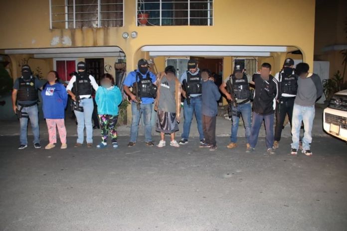 Artes LH (7) PNC rescata a mujer secuestrada y captura a seis presuntos integrantes del Barrio 18