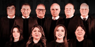 Los 10 magistrados que conforman el bloque dominante de la Corte Suprema volverán a repartirse cuotas de poder mediante 145 nombramientos de jueces. Diseño La Hora: Alejandro Ramírez.