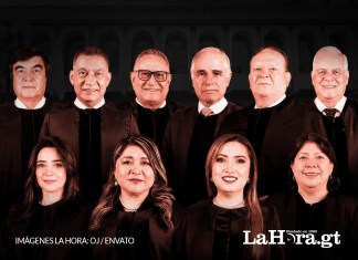 Los 10 magistrados que conforman el bloque dominante de la Corte Suprema volverán a repartirse cuotas de poder mediante 145 nombramientos de jueces. Diseño La Hora: Alejandro Ramírez.