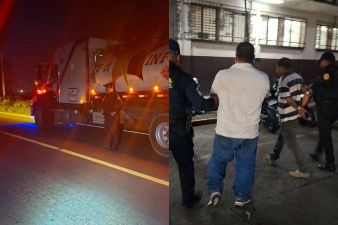 Agentes de la PNC recuperan una cisterna con más de 4 mil galones de gasolina, una posible estructura criminal fue la responsable del robo.