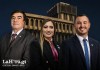 Teódulo Cifuentes, expresidente de la Corte Suprema de Justicia; Claudia Paredes, actual presidenta del Organismo Judicial y de la CSJ; y Emanuel Castañeda, secretario de la Corte.