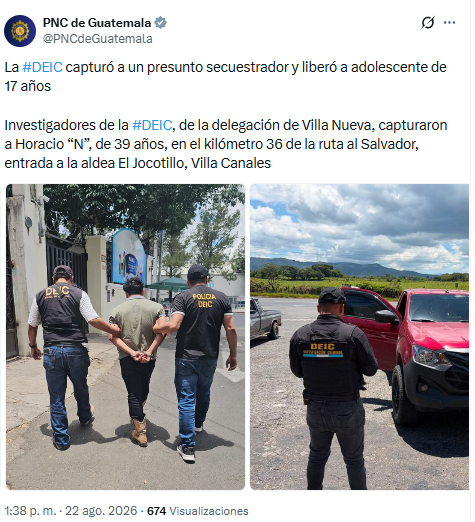 secuestro de adolescente en villa canales