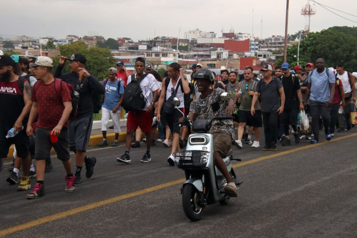 Caravana de migrantes (1) Una caravana de migrantes salió desde Tapachula