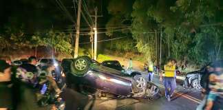 El accidente de tránsito se registró en el kilómetro 9 carretera a Muxbal. Foto La Hora: PMTSCP