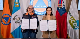Guatemala y Taiwán firman acuerdo de cooperación para implementar el “Proyecto de Fortalecimiento de la Capacidad de Gestión de Desastres en Guatemala”. Foto La Hora: Conred.