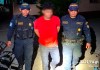 alias "Chuky", fue capturado en flagrancia por la PNC, señalado de atacar con un cuchillo a su madre en Río Bravo, Suchitepéquez. Foto: PNC.