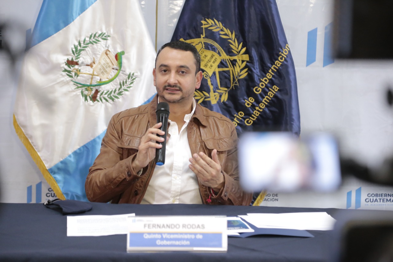 Fernando Manolo Rodas, entonces quinto viceministro de Gobernación durante el gobierno de Alejandro Giammattei. Foto La Hora: Mingob.