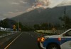 La actividad del volcán de Fuego continúa generando cambios en la movilidad en sus alrededores. Foto La Hora: Provial.
