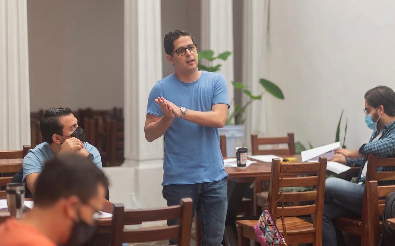 Gregorio "Goyo" Saavedra participa en una actividad de Ciudadanía Celeste en 2021, movimiento del que forma parte desde sus inicios.
