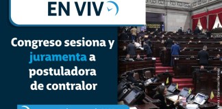 Retransmisión del Congreso: Juramenación de la Comisión de Postulación del Contralor General de Cuentas y seesión ordinaria. Foto La Hora