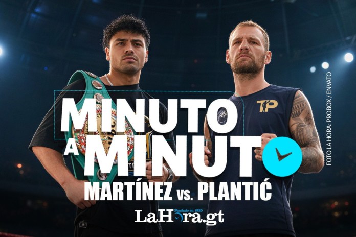 El boxeador guatemalteco Lester Martínez durante su preparación para enfrentar al croata Luka Plantić en Los Ángeles.