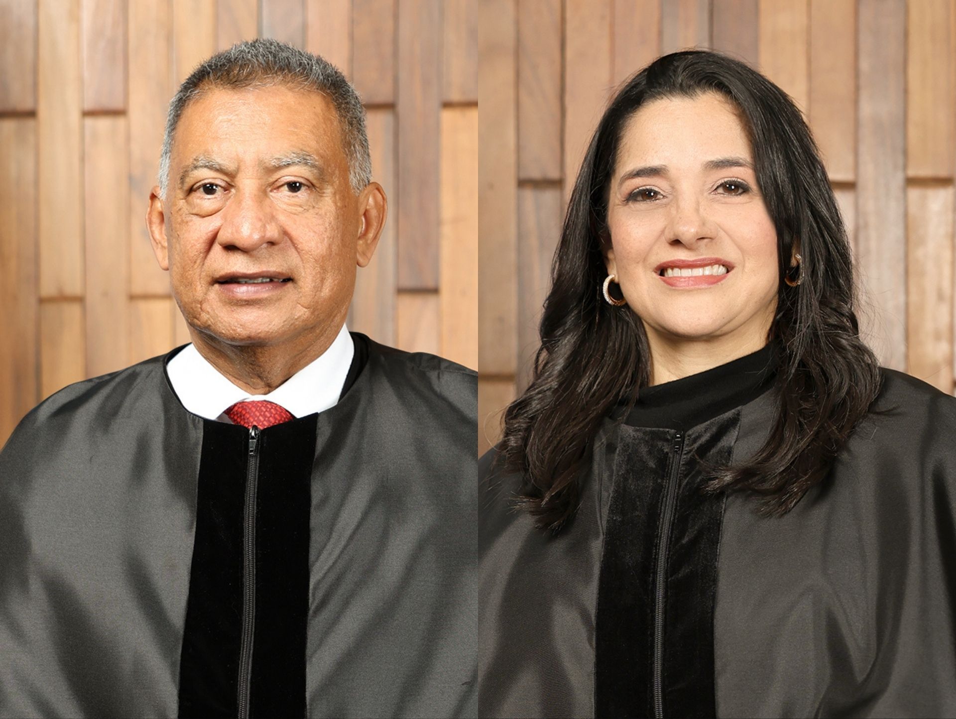 Los magistrados Luis Mauricio Corado Campos y Clemen Vanessa Juárez, señalados por fuentes consultadas por La Hora como quienes tendrían bajo su control áreas de Recursos Humanos y la Unidad de Dotación del Organismo Judicial.