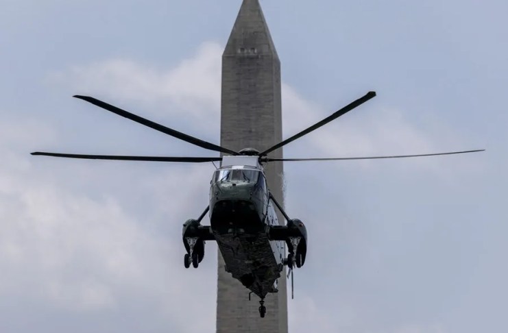 El helicóptero de Donald Trump tuvo un acercamiento en vuelo con un avión comercial en Washington
