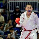 Pedropablo de la Roca, tras ganar medalla de oro de karate, modalidad kumite, de los Juegos Centroamericanos y del Caribe. Foto La Hora: COG