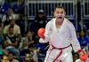 Pedropablo de la Roca, tras ganar medalla de oro de karate, modalidad kumite, de los Juegos Centroamericanos y del Caribe. Foto La Hora: COG