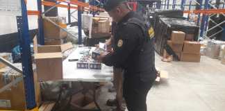 PNC y SAT decomisan mercadería valorada en más de Q9 millones en la frontera de Chiquimula PNC, SAT, Chiquimula, Aduana El Florido, decomiso de mercadería