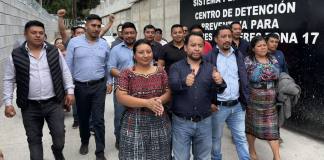 Luis Pacheco y Héctor Chaclán salen de la cárcel en Mariscal Zavala.