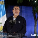 Presidente Bernardo Arévalo durante conferencia de prensa de inauguración del PAD Roosevelt. Foto La Hora: Daniel Ramírez