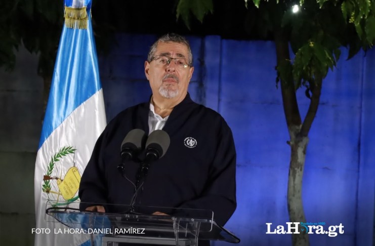 Presidente Bernardo Arévalo durante conferencia de prensa de inauguración del PAD Roosevelt. Foto La Hora: Daniel Ramírez