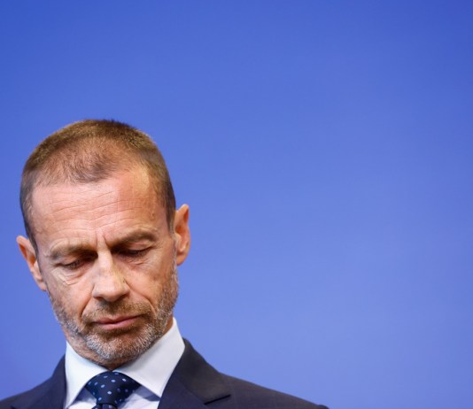 Foto de archivo del presidente de la UEFA, Aleksander Ceferin. Foto La Hora: EFE/EPA/STEPHANIE LECOCQ