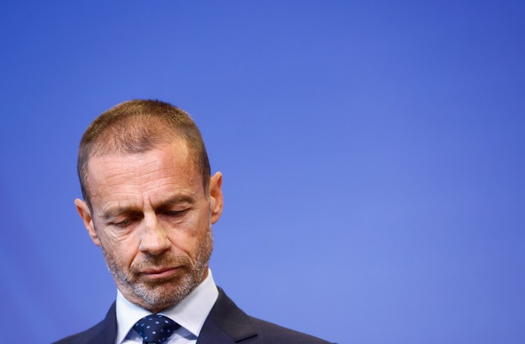 Foto de archivo del presidente de la UEFA, Aleksander Ceferin. Foto La Hora: EFE/EPA/STEPHANIE LECOCQ