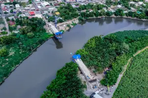 Puente de más de 230 metros que unirá dos municipios al sur, proyecta su entrega antes de lo estimado