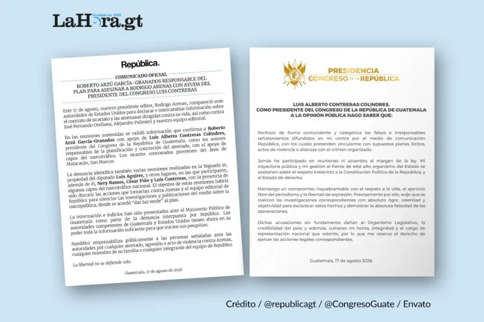 Republica y presidente del Congreso emiten comunicados Comunicado de República