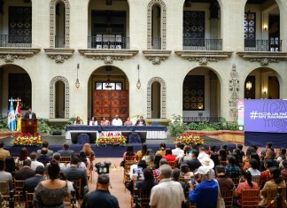 Campaña se lanzó en el Palacio Nacional. Foto La Hora: Gobierno de Guatemala